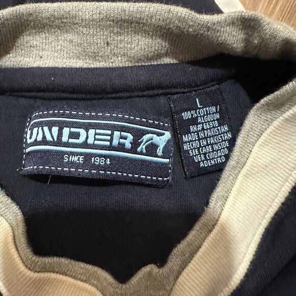 Vintage Y2K Under Long Sleeve Layered Cotton T-Shirt L Grunge Skater Work - Picture 3 of 5